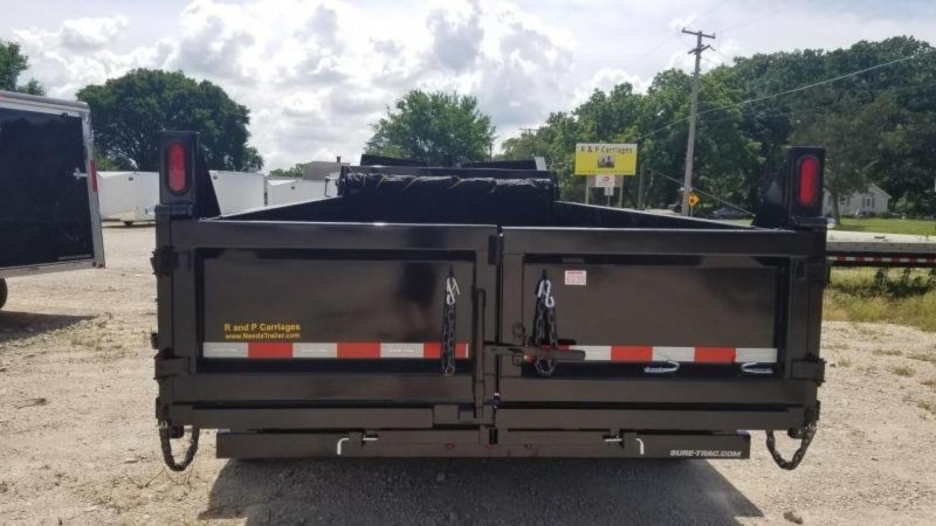 New 2025 Sure-Trac 82x14 Gooseneck Telescopic Dump Trailer 14k