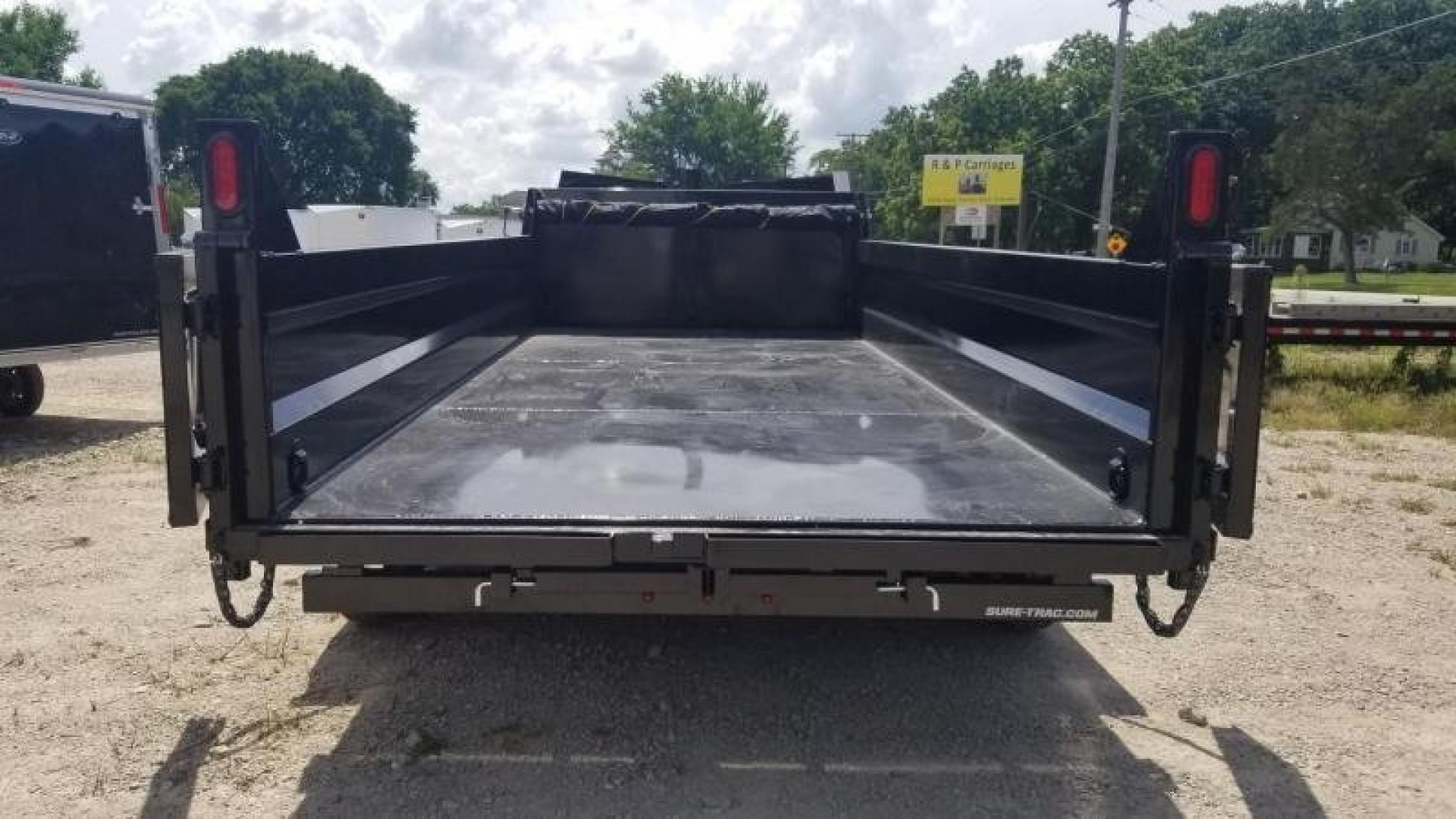 New 2025 Sure-Trac 82x14 Gooseneck Telescopic Dump Trailer 14k