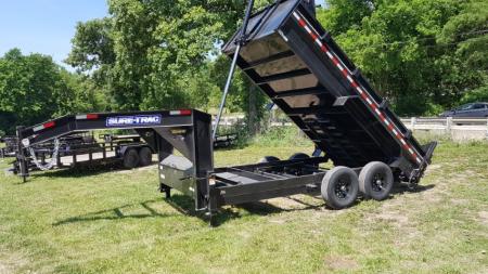 New 2026 Sure-Trac 82x14 Gooseneck Telescopic Dump Trailer 14K