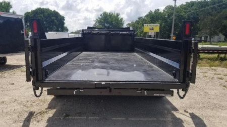 New 2025 Sure-Trac 82x14 Gooseneck Telescopic Dump Trailer 14k