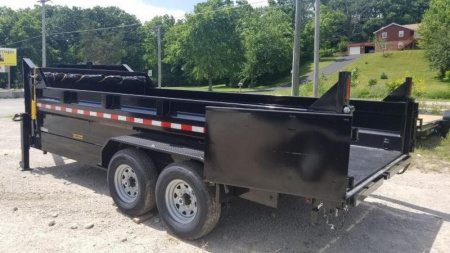 New 2025 Sure-Trac 82x14 Gooseneck Telescopic Dump Trailer 14k