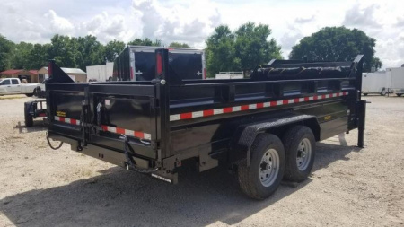 New 2025 Sure-Trac 82x14 Gooseneck Telescopic Dump Trailer 14k