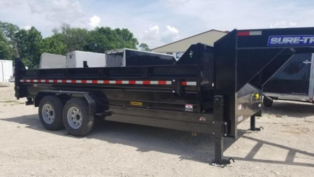 New 2025 Sure-Trac 82x14 Gooseneck Telescopic Dump Trailer 14k