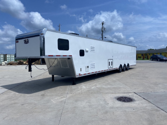 New Vintage 53' Living Quarters Race Trailer
