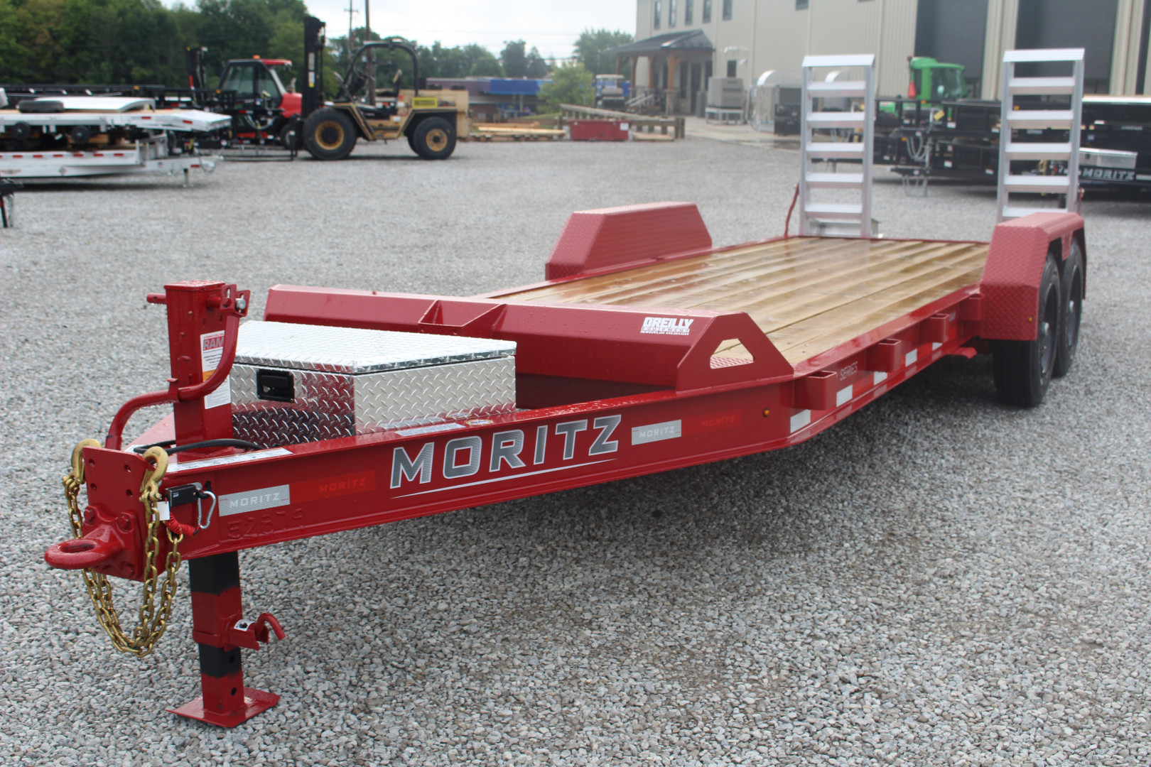 New 2025 Moritz ELBH 7' x 20' Low Pro - Aluminum Ramps - Equipment Trailer - 16000# GVW