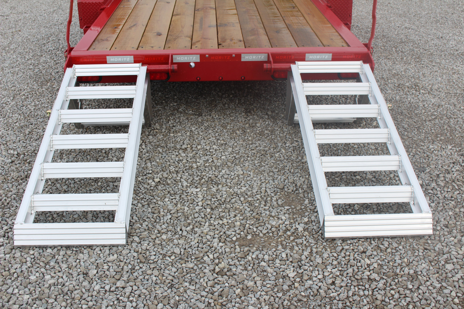 New 2025 Moritz ELBH 7' x 20' Low Pro - Aluminum Ramps - Equipment Trailer - 16000# GVW