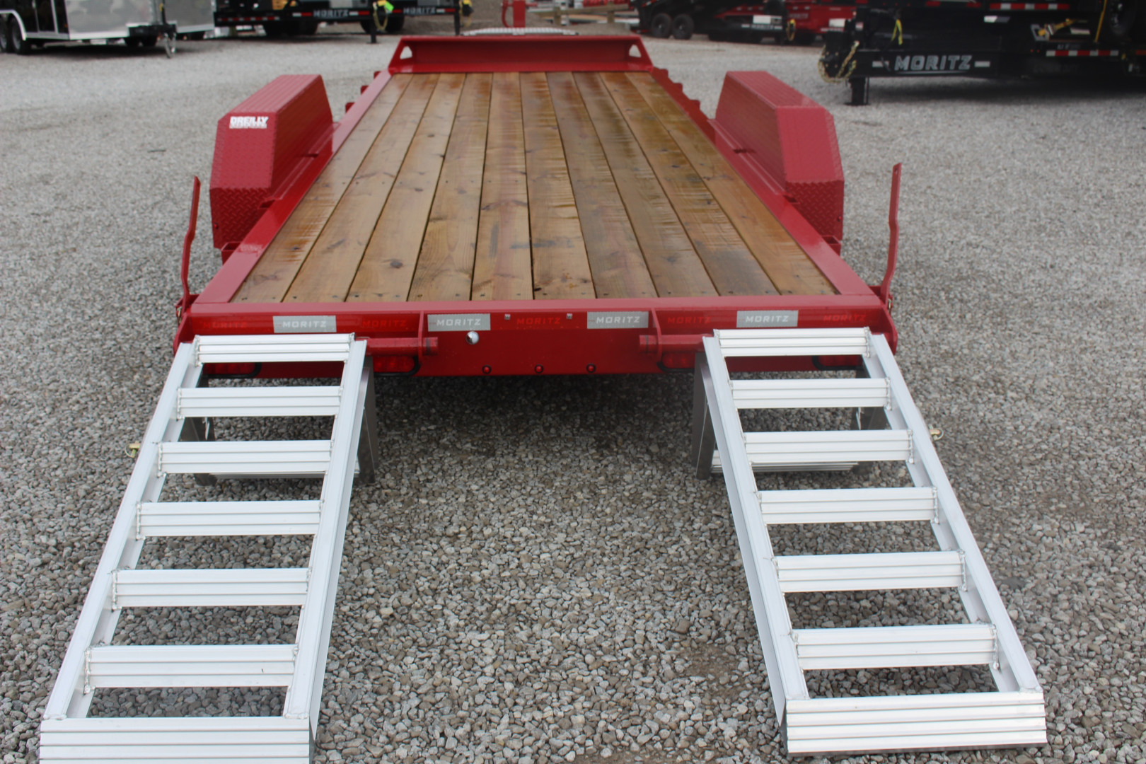 New 2025 Moritz ELBH 7' x 20' Low Pro - Aluminum Ramps - Equipment Trailer - 16000# GVW