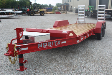 New 2025 Moritz ELBH 7' x 20' Low Pro - Aluminum Ramps - Equipment Trailer - 16000# GVW