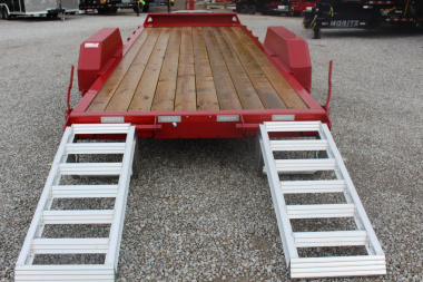New 2025 Moritz ELBH 7' x 20' Low Pro - Aluminum Ramps - Equipment Trailer - 16000# GVW