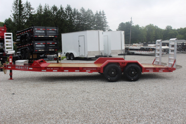 New 2025 Moritz ELBH 7' x 20' Low Pro - Aluminum Ramps - Equipment Trailer - 16000# GVW