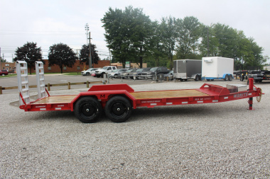 New 2025 Moritz ELBH 7' x 20' Low Pro - Aluminum Ramps - Equipment Trailer - 16000# GVW