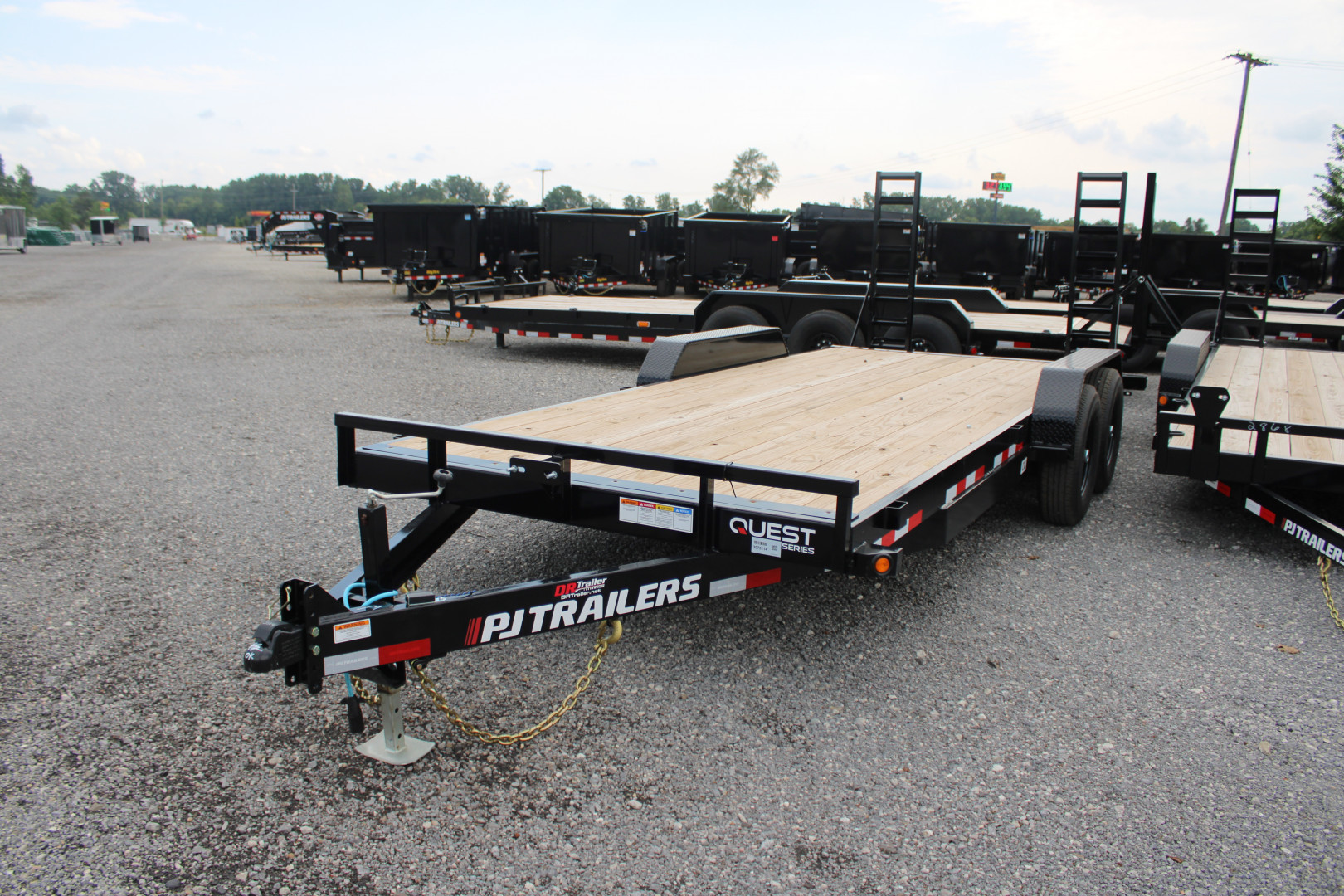 New 2026 PJ Trailers 20' FR 14K GVWR EQUIPMENT TRAILER WITH FOLDING RAMPS 49524 Equipment Trailer **CLEARANCE**