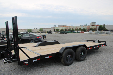 New 2026 PJ Trailers 20' FR 14K GVWR EQUIPMENT TRAILER WITH FOLDING RAMPS 49524 Equipment Trailer **CLEARANCE**