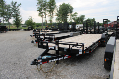 New 2026 PJ Trailers 24' 14K GVWR FR EQUIPMENT TRAILER WITH FOLDING RAMPS 49444 Equipment Trailer