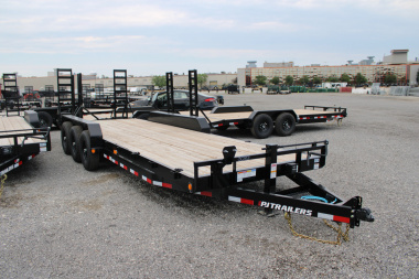 New 2026 PJ Trailers 24' 21K GVWR FR EQUIPMENT TRI AXLE EQUIPMENT TRAILER WITH FOLDING RAMPS 49518 Equipment Trailer