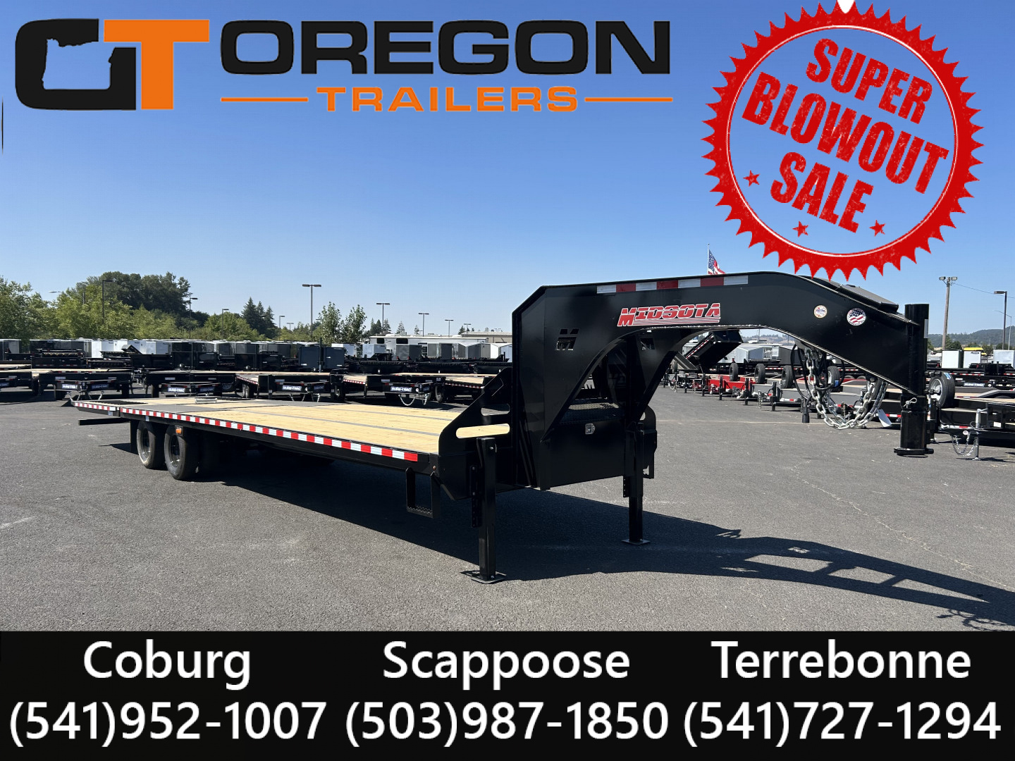 New 2025 Midsota 8.5x36 Gooseneck Deckover W/Power Tail 25.9K GVWR