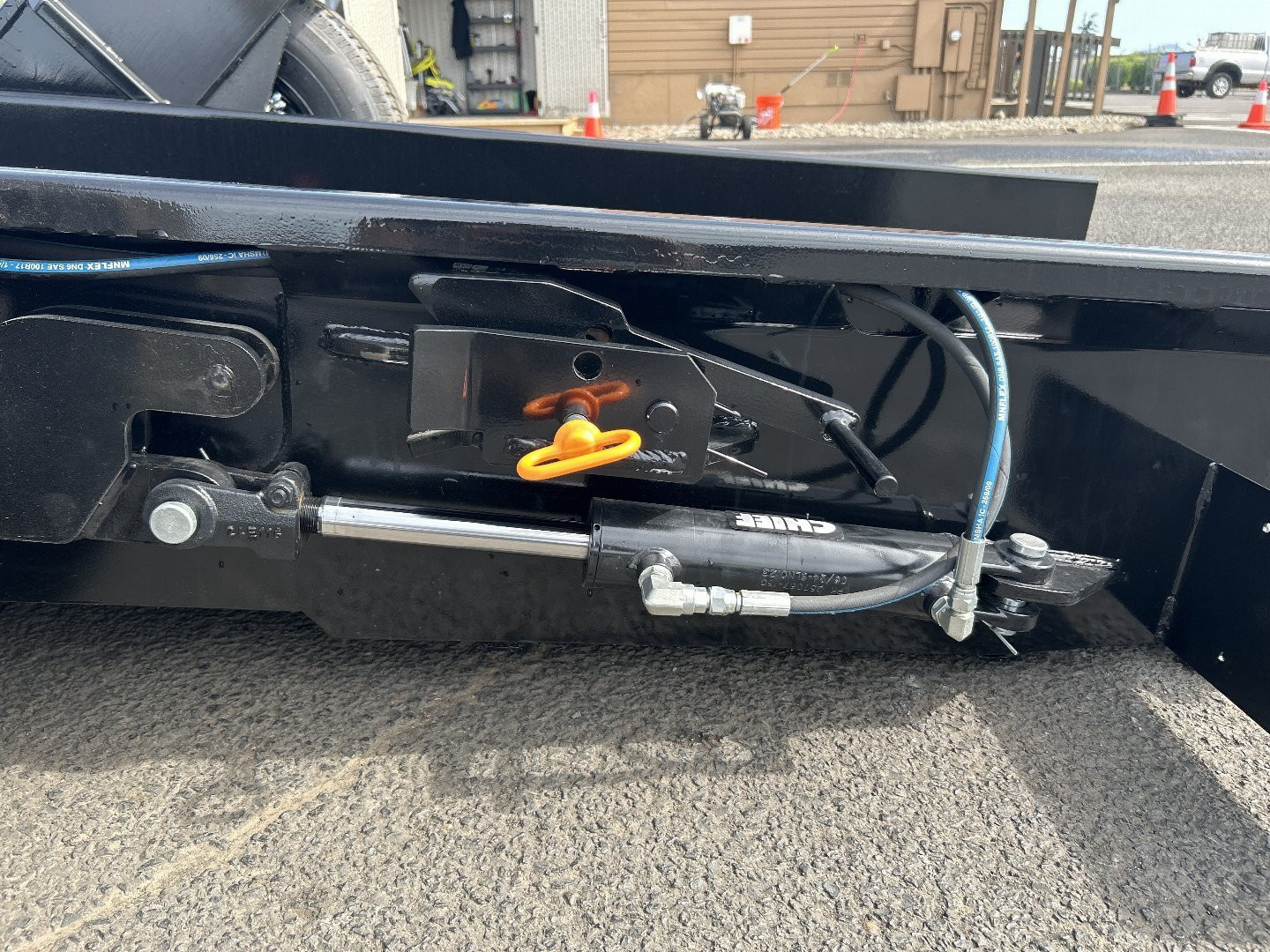 New 2025 Midsota 4.5x12 Steel Deck Power Tilt Equipment Trailer 7.7K GVWR