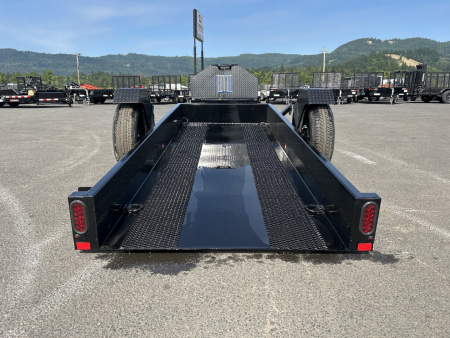 New 2025 Midsota 4.5x12 Steel Deck Power Tilt Equipment Trailer 7.7K GVWR