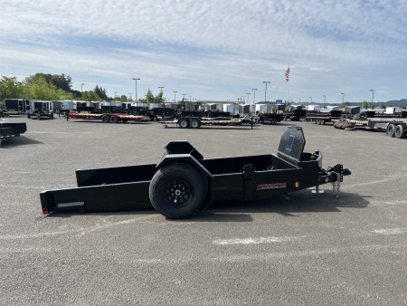 New 2025 Midsota 4.5x12 Steel Deck Power Tilt Equipment Trailer 7.7K GVWR