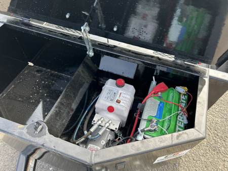 New 2025 Midsota 4.5x12 Steel Deck Power Tilt Equipment Trailer 7.7K GVWR