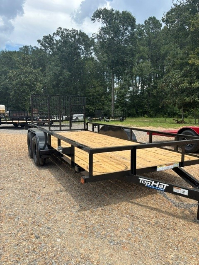 New 2025 Top Hat 77''x16' Tandem Axle W/Gate Utility Trailer