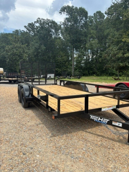New 2025 Top Hat 77''x16' Tandem Axle W/Gate Utility Trailer