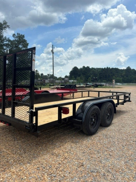 New 2025 Top Hat 77''x16' Tandem Axle W/Gate Utility Trailer