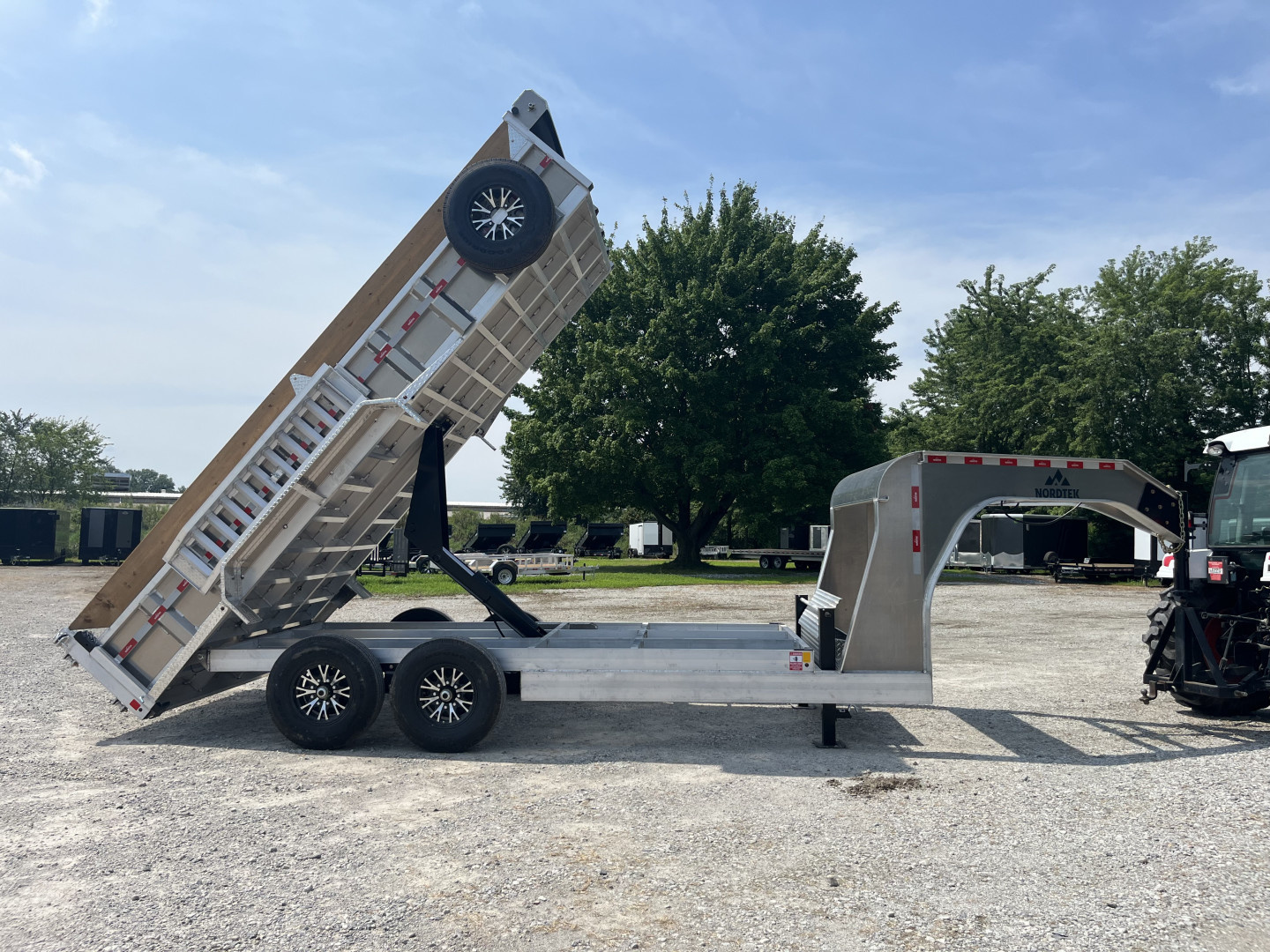 New 2026 Nordtek 82X16 Gooseneck Dump Trailer 16K GVWR 14PLY Tires