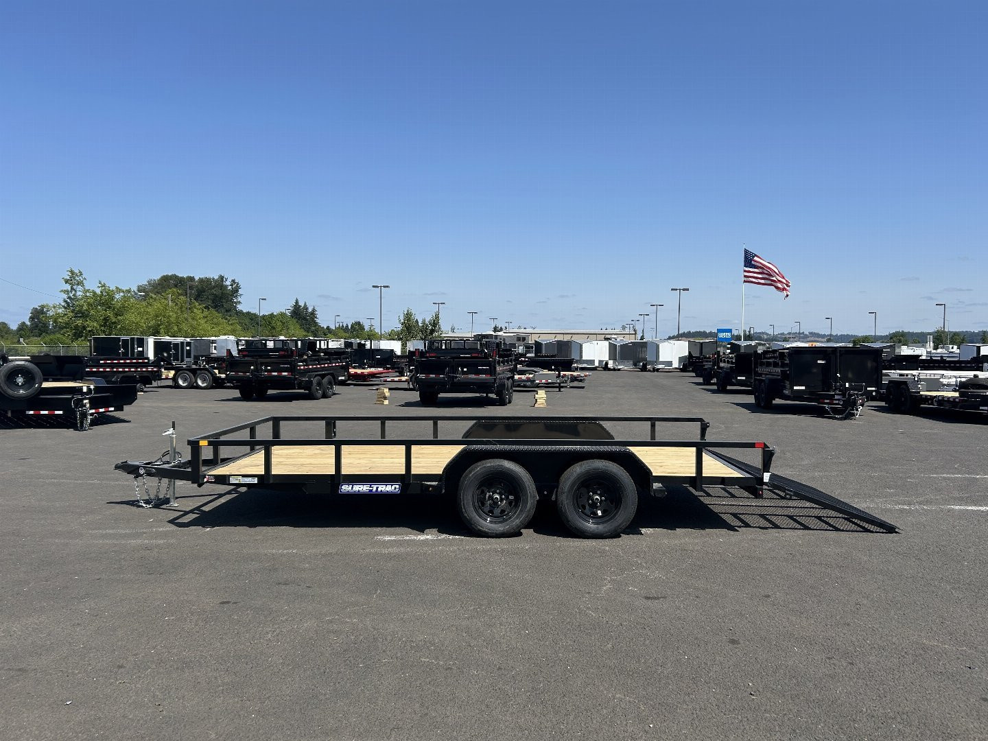 New 2025 Sure-Trac 7x16 Tube Top Utility 7K GVWR