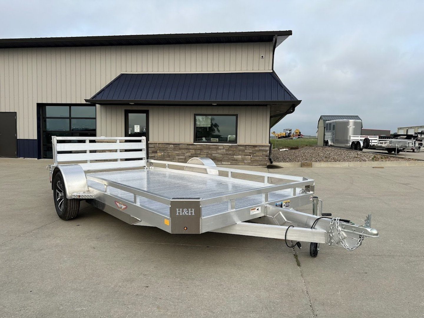 New 2026 H&H Aluminum 78"x12' 3k Utility Trailer