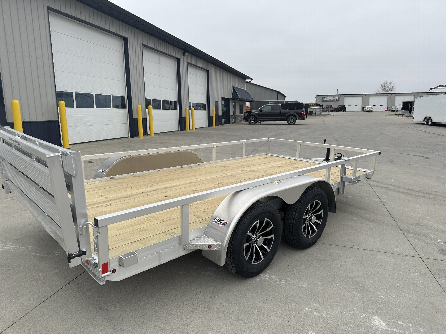 New 2026 H&H Aluminum 82"x14' 7k Rail Side Utility Trailer