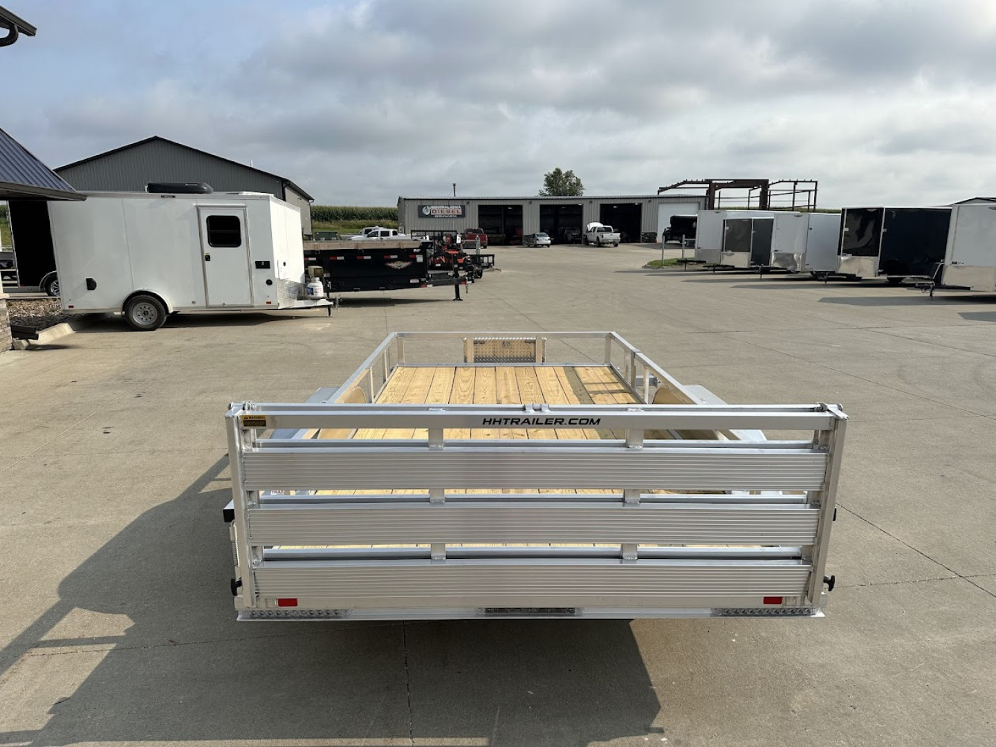 New 2026 H&H Aluminum 82"x14' 7k Rail Side Utility Trailer