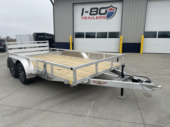 New 2025 H&H Aluminum 82 x14' 7k Rail Side Utility Trailer