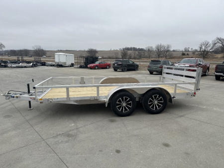 New 2026 H&H Aluminum 82"x14' 7k Rail Side Utility Trailer