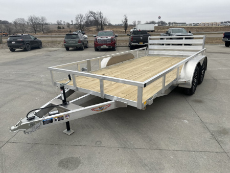 New 2026 H&H Aluminum 82"x14' 7k Rail Side Utility Trailer