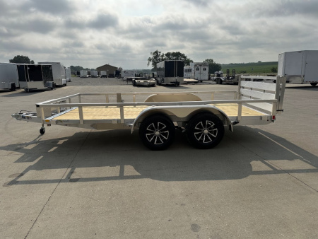 New 2026 H&H Aluminum 82"x14' 7k Rail Side Utility Trailer