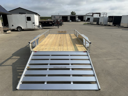 New 2026 H&H Aluminum 82"x14' 7k Rail Side Utility Trailer
