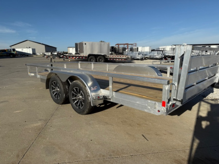 New 2026 H&H Aluminum 82”x16’ 7k Rail Side Utility Trailer