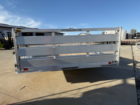 New 2026 H&H Aluminum 82”x16’ 7k Rail Side Utility Trailer