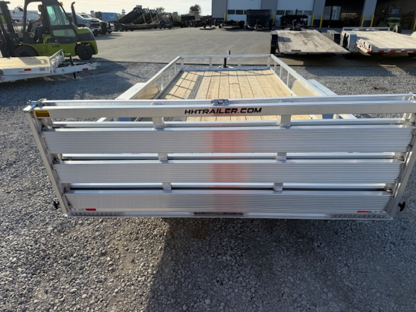 New 2026 H&H Aluminum 82”x18’ 7k Rail Side Utility Trailer