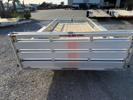 New 2026 H&H Aluminum 82”x18’ 7k Rail Side Utility Trailer