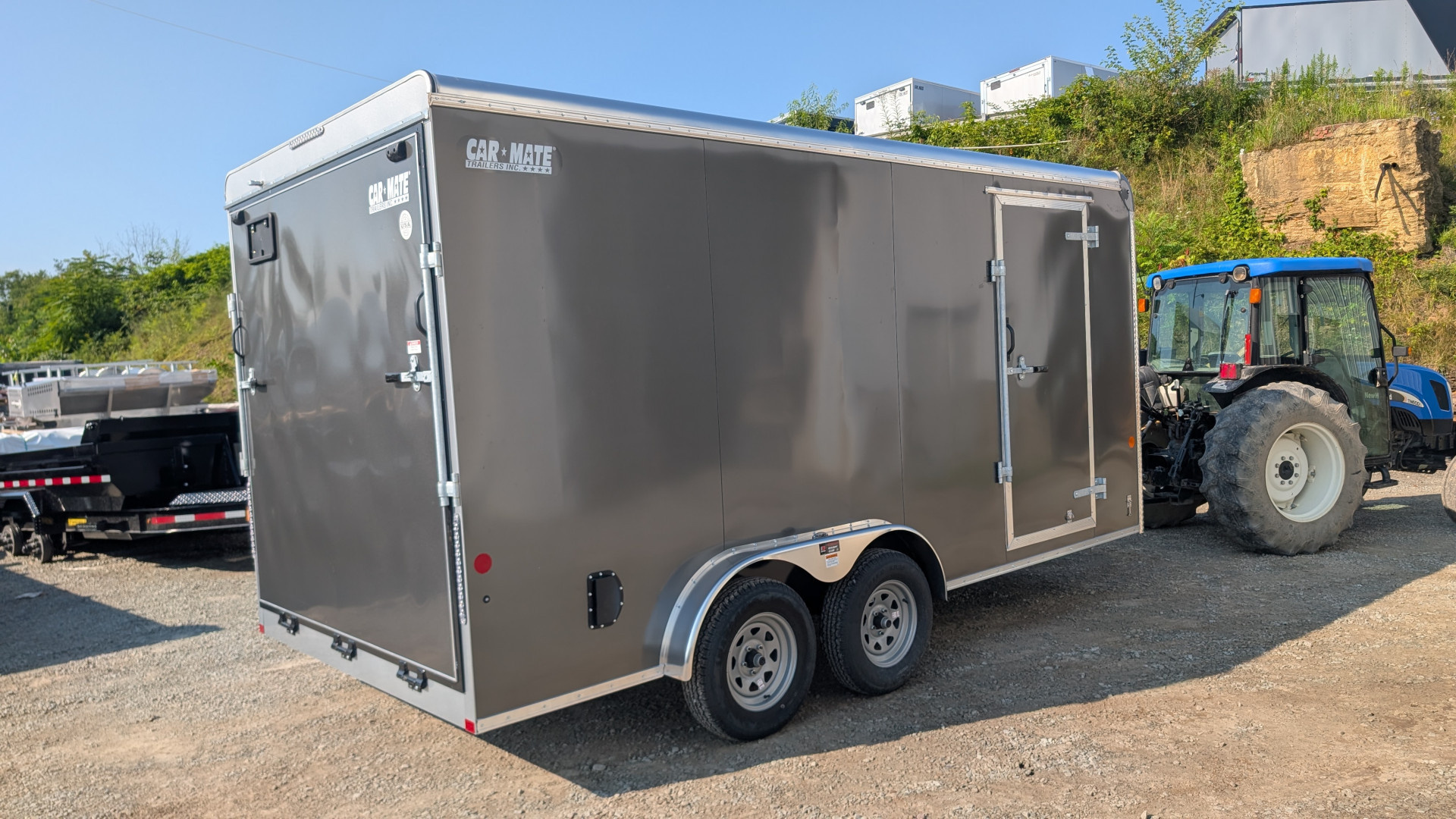 New 2026 Car Mate 7.5 x 16 HD Custom Cargo Trailer w/ Ramp Door (84" INSIDE!!)