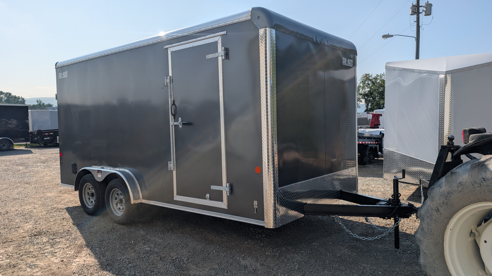 New 2026 Car Mate 7.5 x 16 HD Custom Cargo Trailer w/ Ramp Door (84" INSIDE!!)