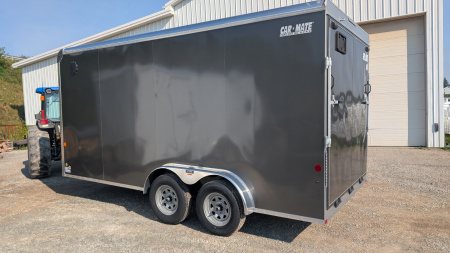 New 2026 Car Mate 7.5 x 16 HD Custom Cargo Trailer w/ Ramp Door (84" INSIDE!!)