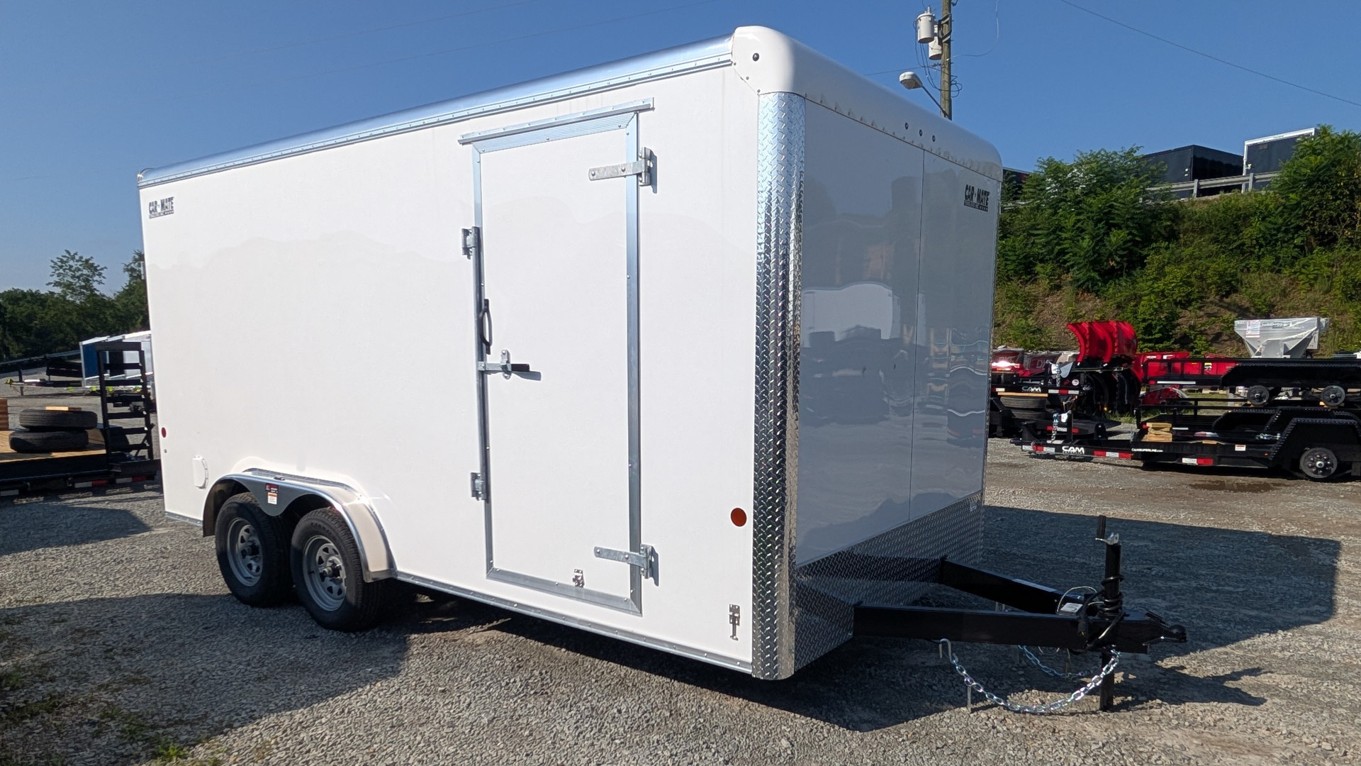 New 2026 Car Mate 7.5 x 16 HD Custom Cargo Trailer w/ Ramp Door (84" INSIDE!!)
