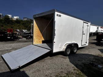 New 2026 Car Mate 7.5 x 16 HD Custom Cargo Trailer w/ Ramp Door (84" INSIDE!!)