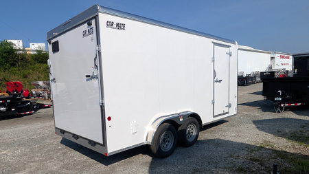 New 2026 Car Mate 7.5 x 16 HD Custom Cargo Trailer w/ Ramp Door (84" INSIDE!!)