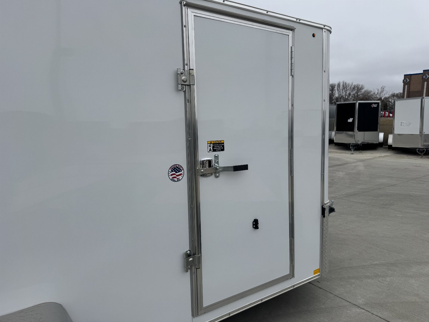 New 2025 H&H 7x12 + 2’V  Rear Ramp Enclosed Cargo Trailer