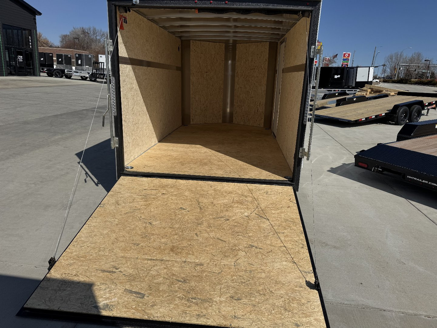 New 2025 H&H 7x12 + 2’V  Rear Ramp Enclosed Cargo Trailer