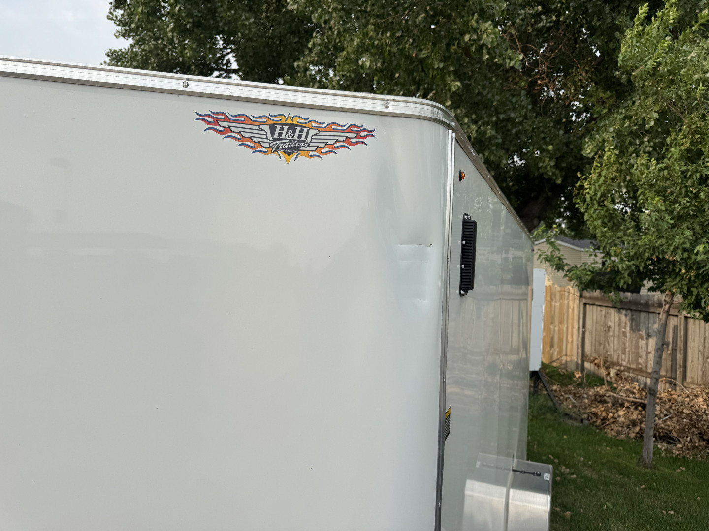 New 2025 H&H 7x12 + 2’V  Rear Ramp Enclosed Cargo Trailer